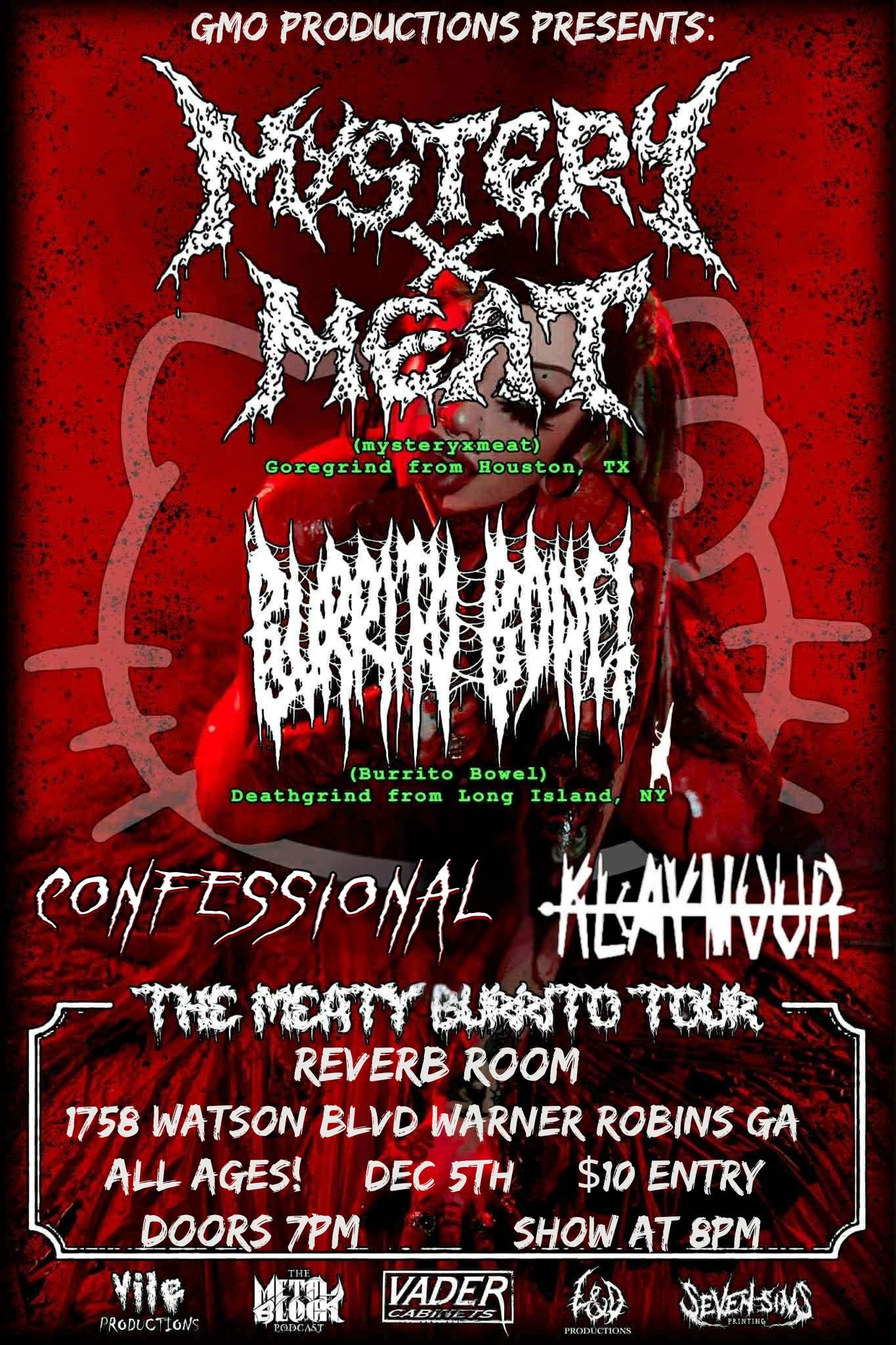 The Meaty Burrito Tour event flyer
