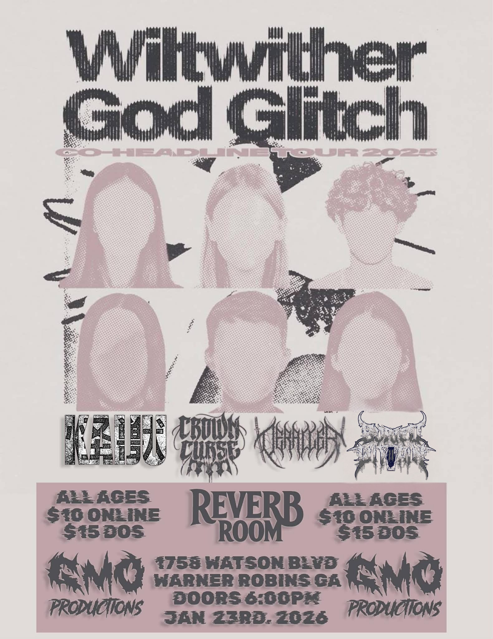 Wiltwither AND God Glitch event flyer