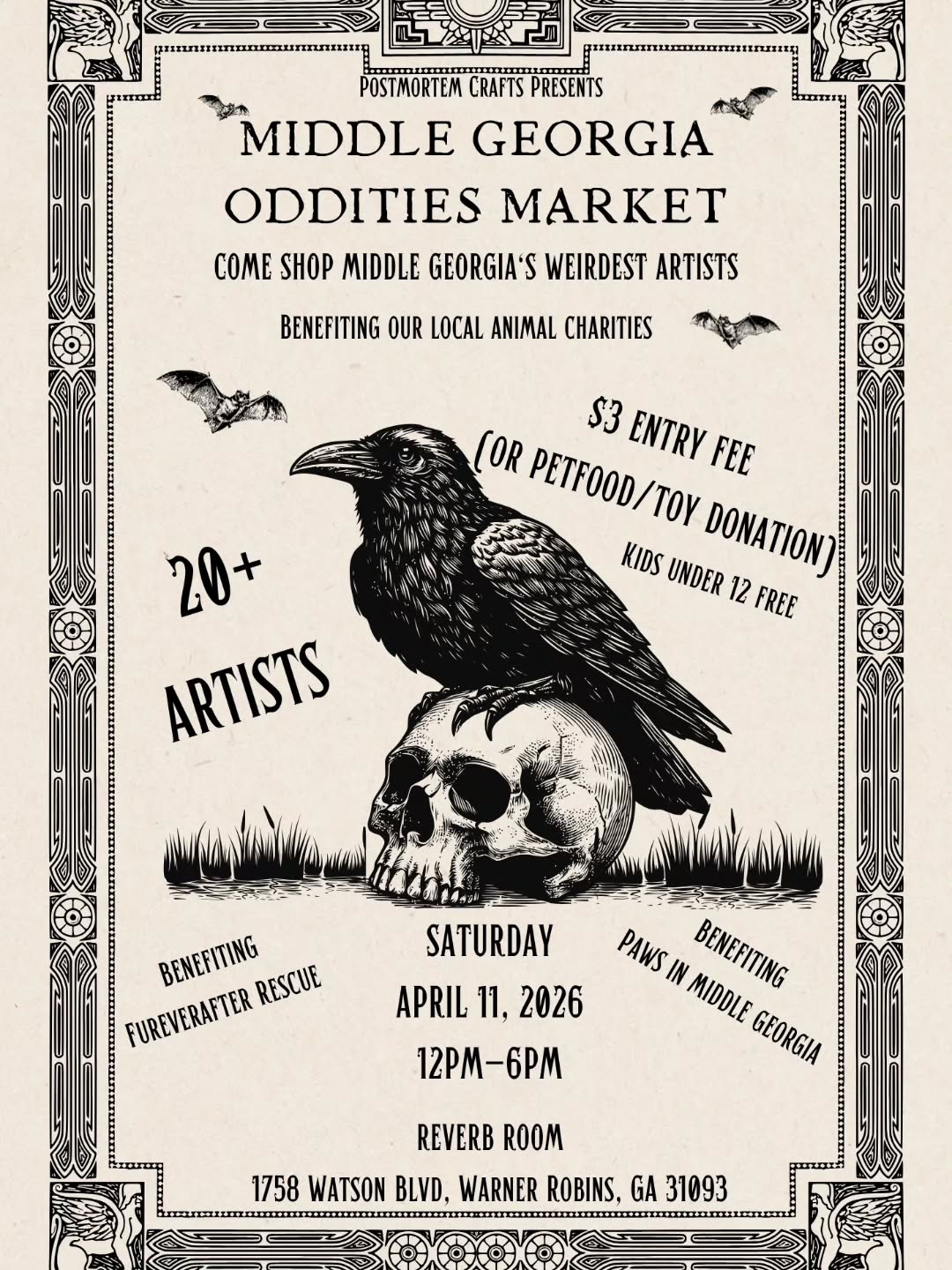 Middle Georgia Oddities Market event flyer