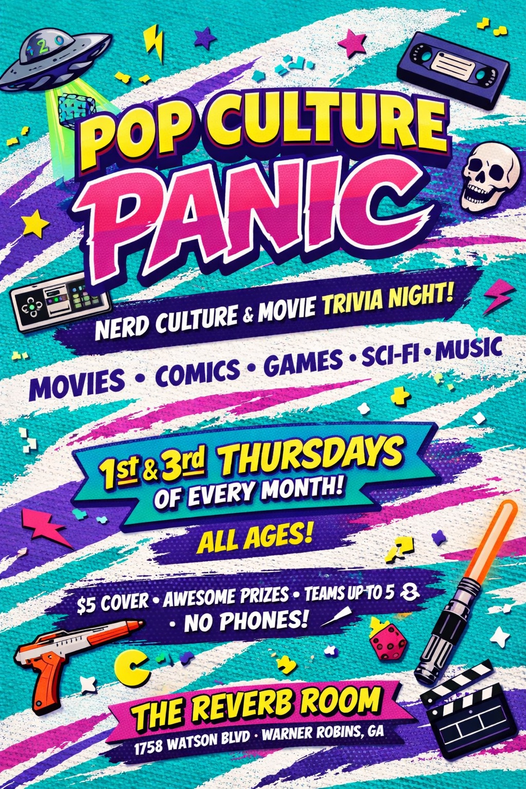 POP CULTURE PANIC event flyer