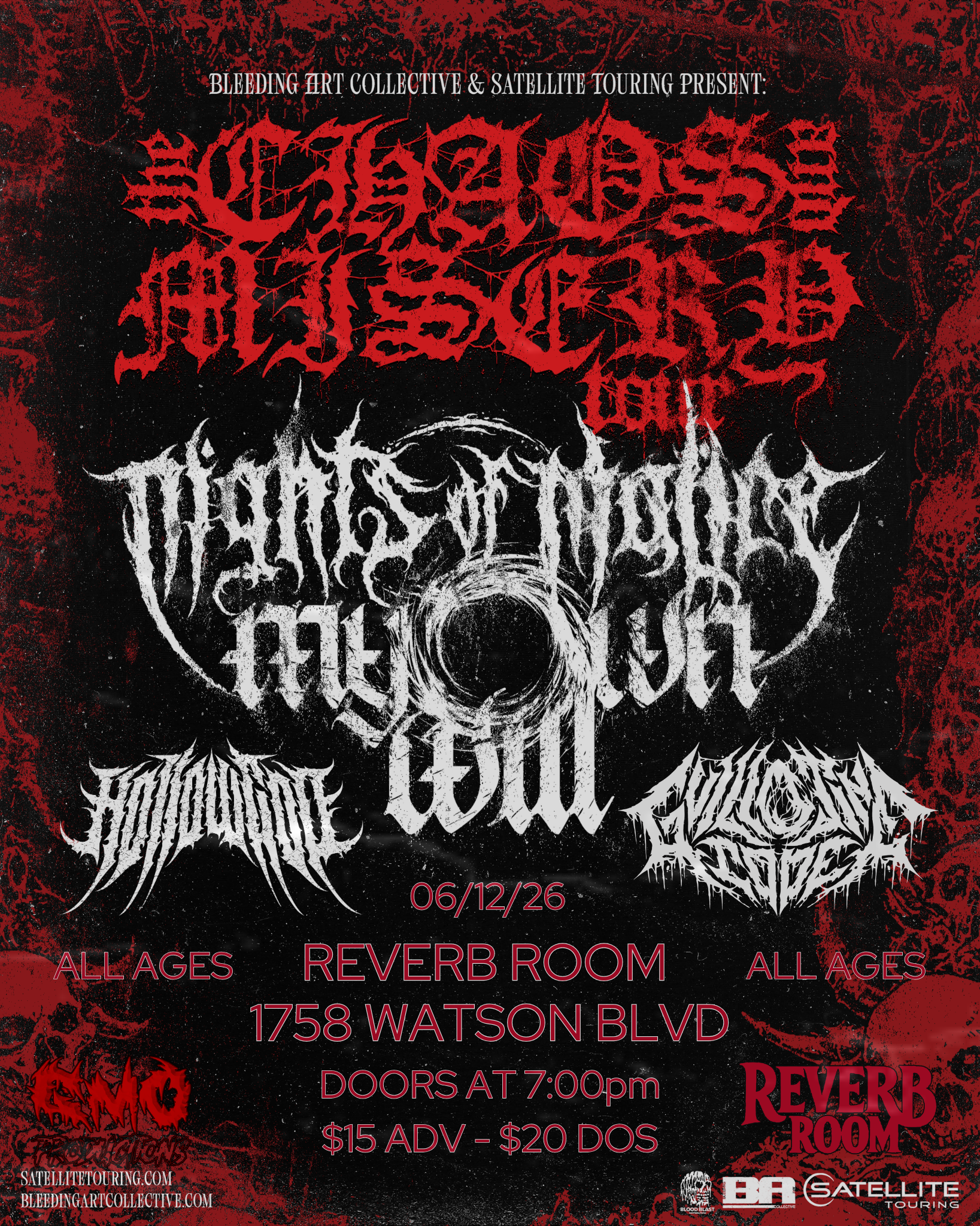 CHAOS AND MISERY TOUR event flyer
