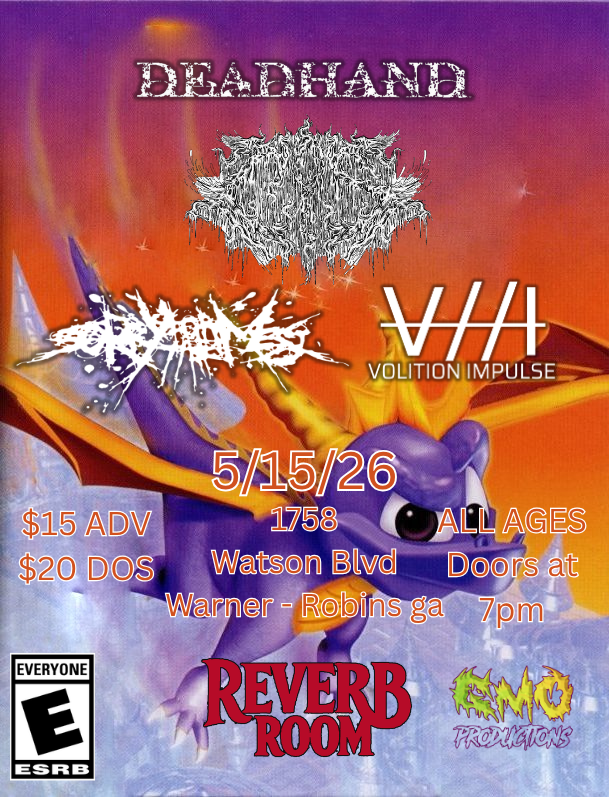 DEADHAND and Friends event flyer