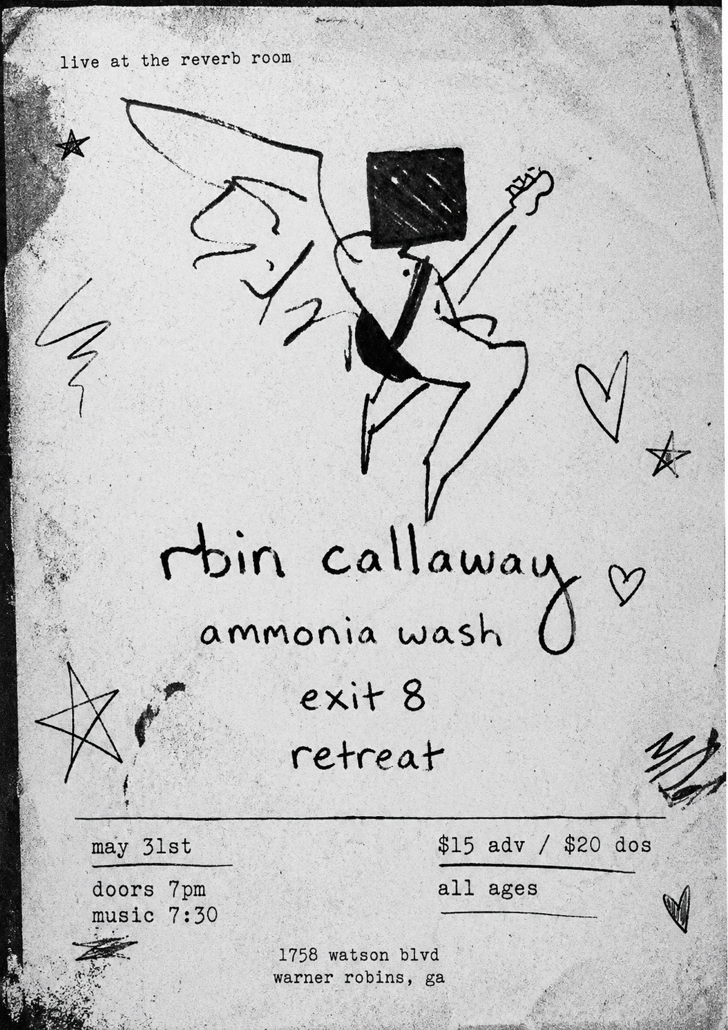 RBIN CALLAWAY @Reverb Room event flyer