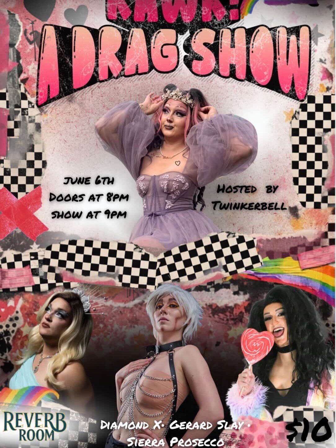 RAWR: A DRAG SHOW event flyer