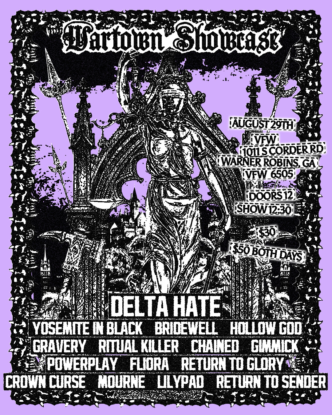 WARTOWN SHOWCASE event flyer